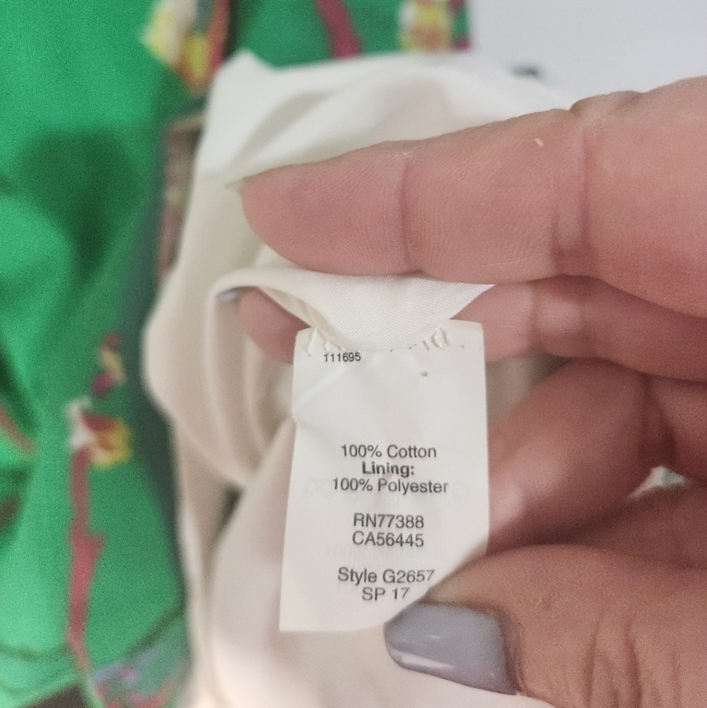 J Crew Floral Green Sleeveless Dress Size 8 - Picture 3 of 8